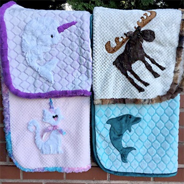 Cuddle Blanket with Applique  