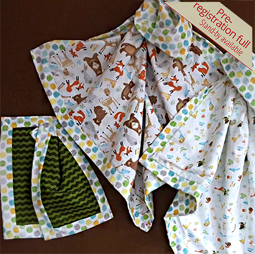 Self Binding Baby Blanket 