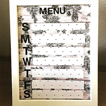 Menu Planner Board Craft