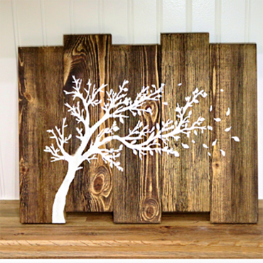 DIY Tree Sillouette Design Sign