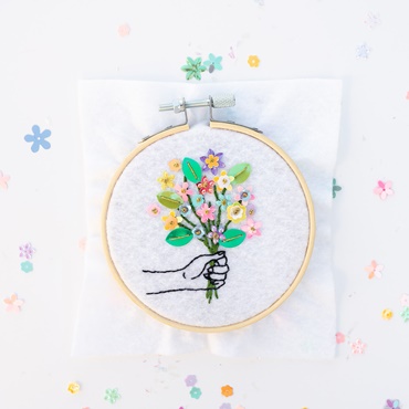 Embroidered Sequins Bouquet