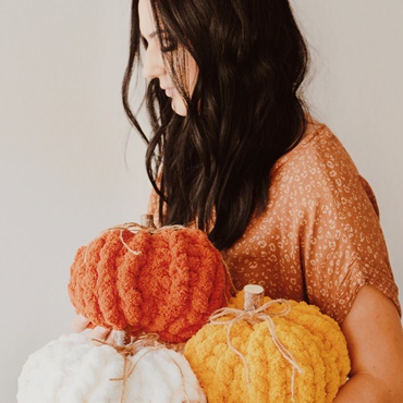 Hand Knit Chunky Pumpkin