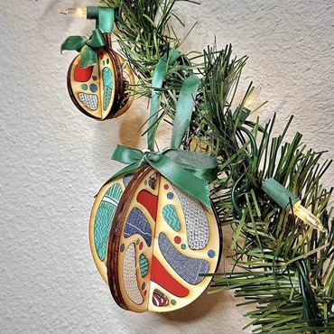 Fabric and Wood Ornaments