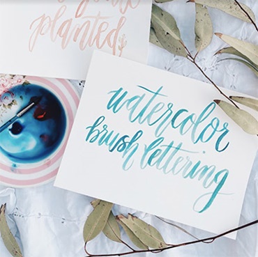 Watercolor Brush Lettering 
