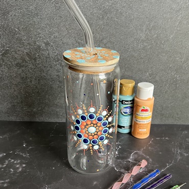 Dot Painting on Glass