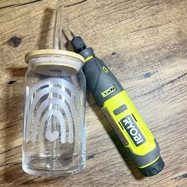 Glass Can Etching with Ryobi
