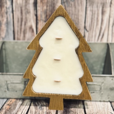 Christmas Tree Dough Bowl Candle