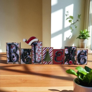 Believe Wood Blocks
