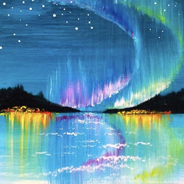 Aurora Borealis Painting